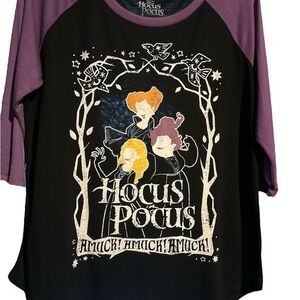 Disney Hocus Pocus Long Sleeve Tee - Black and Purple
